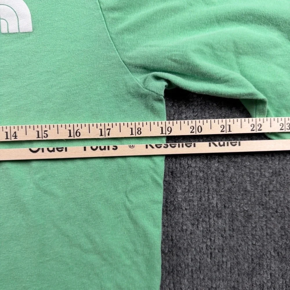 The North Face Long Sleeve Shirt Mens Small Green Logo Graphic Gorpcore